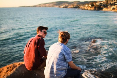 share your hope evangelization friends guys talking on beach image