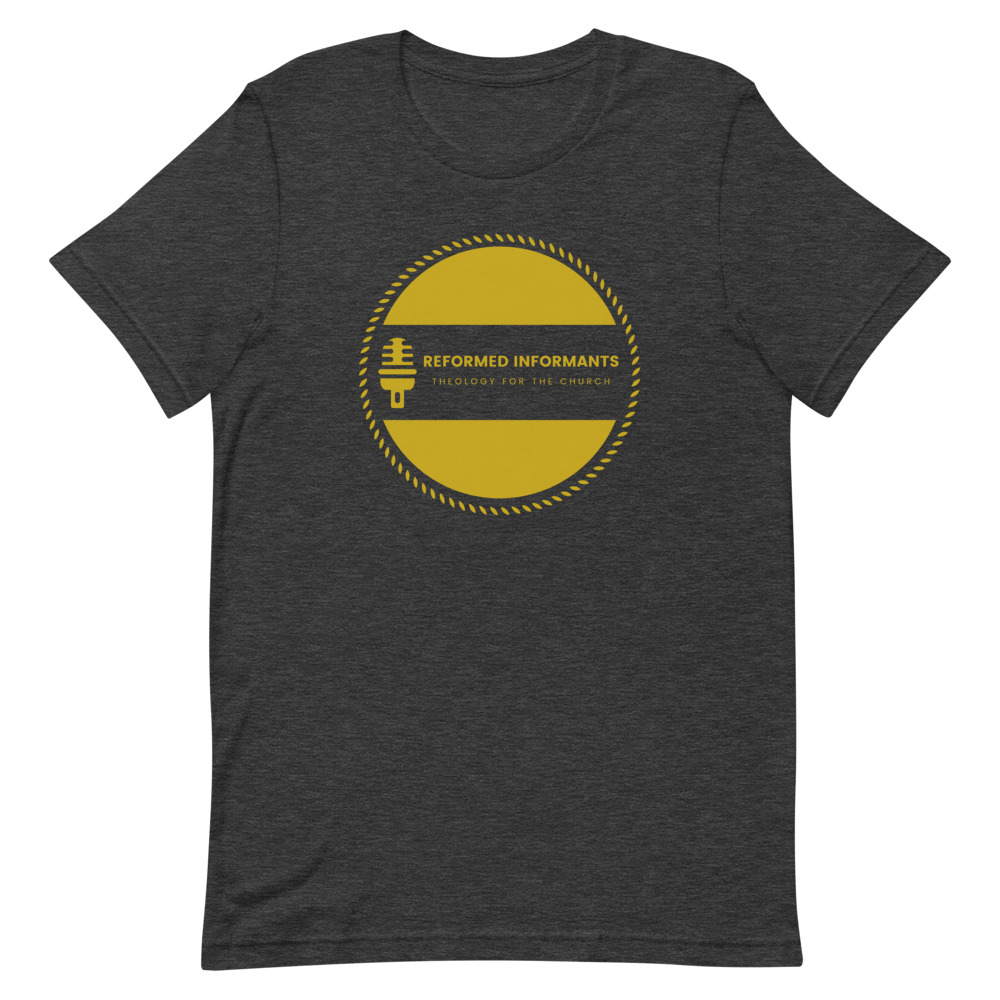 Reformed Informants Mustard On Grey Logo Short-Sleeve T-Shirt