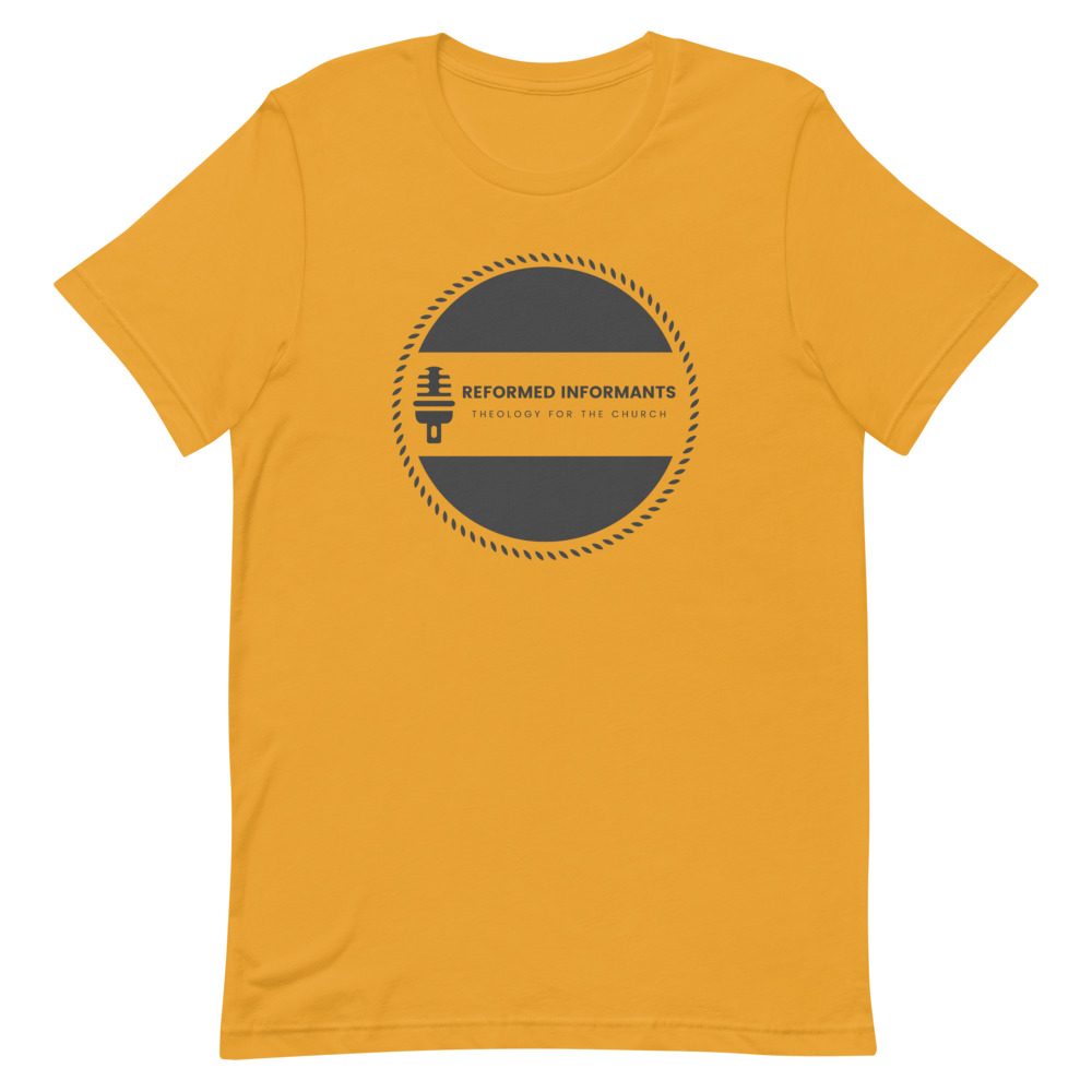 Reformed Informants Grey On Mustard Logo Short-Sleeve T-Shirt