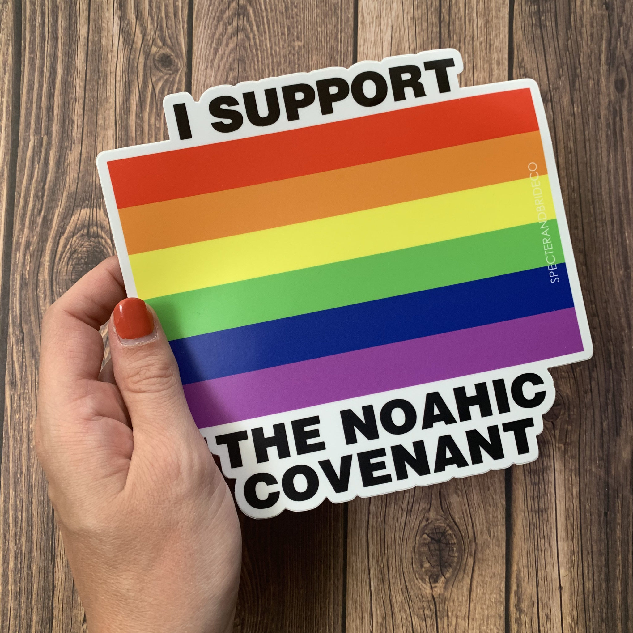 Noahic Covenant Rainbow Sticker - Image 4