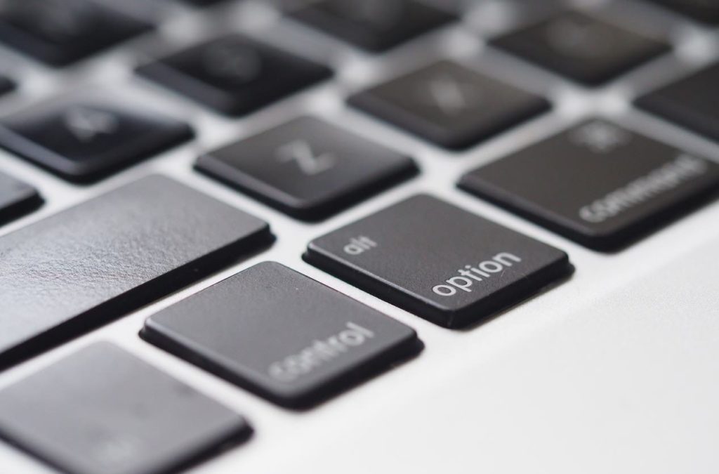 control and option keys on a keyboard